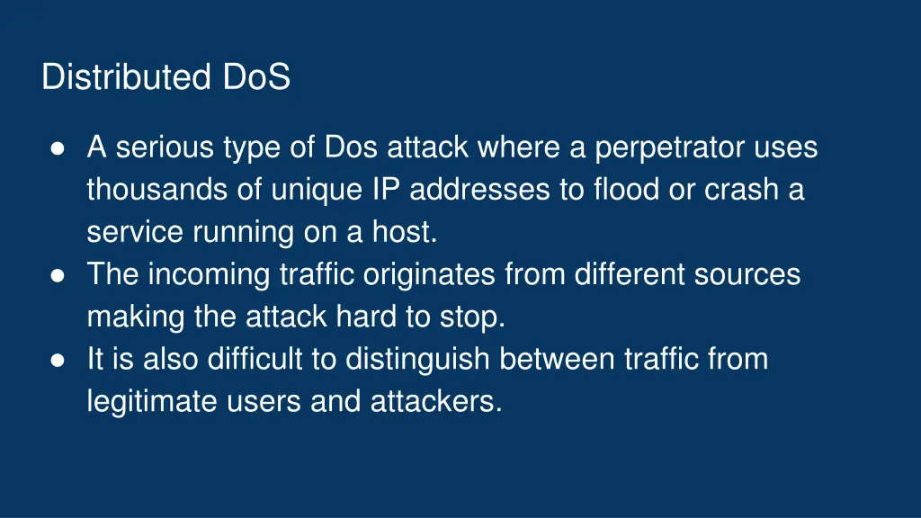 distributed dos