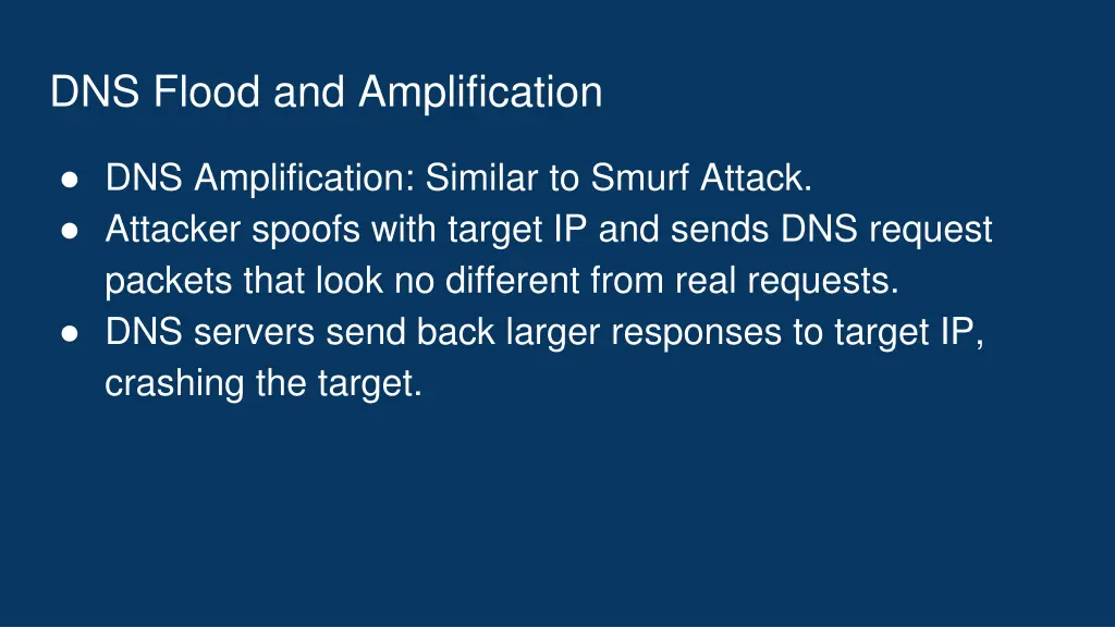 dns flood and amplification