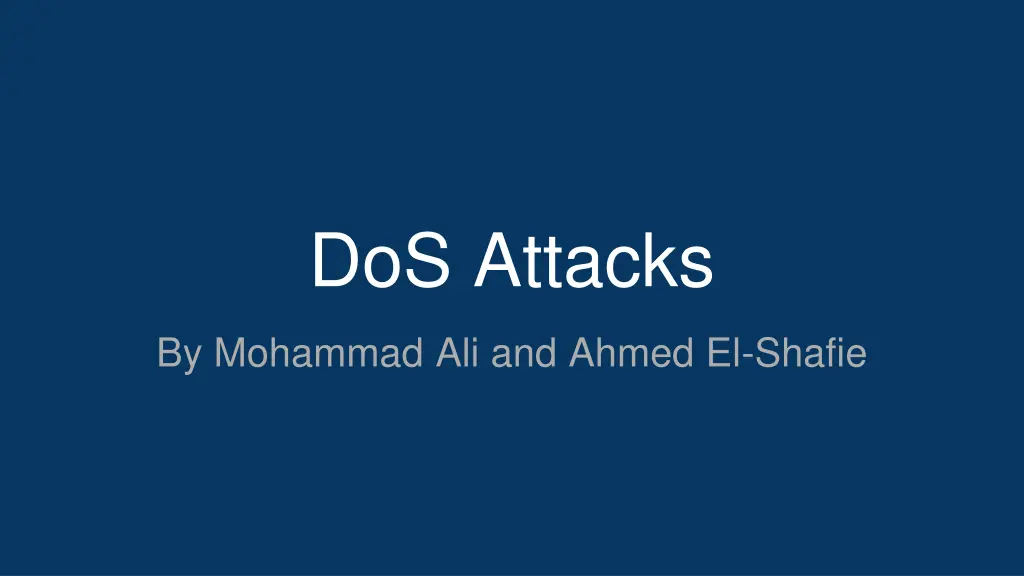 dos attacks