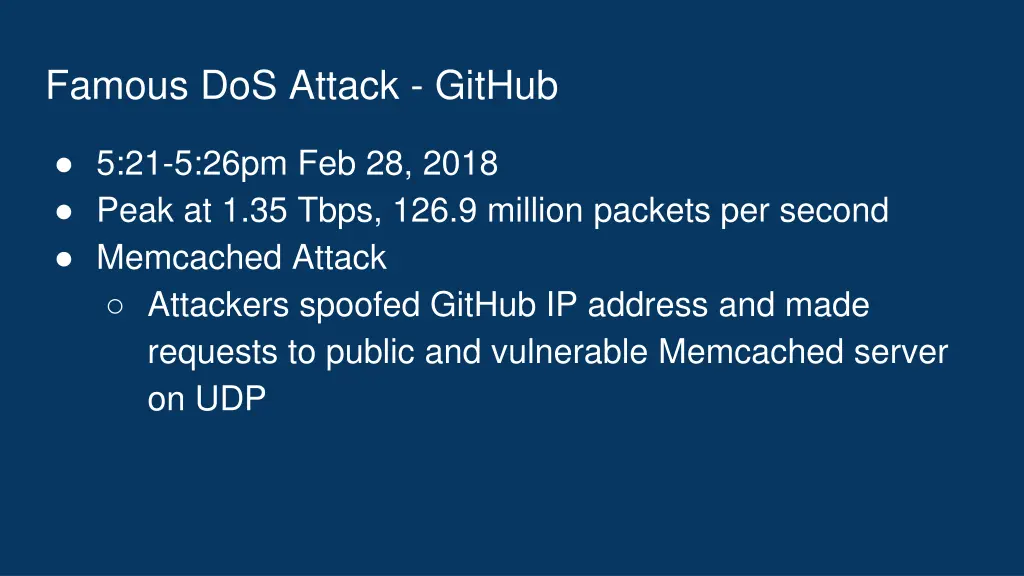 famous dos attack github