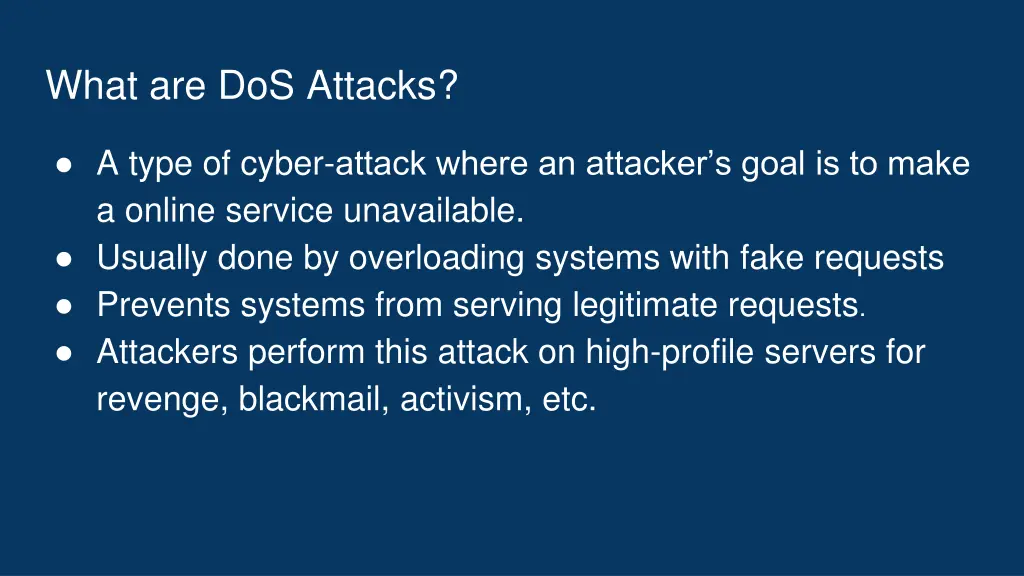 what are dos attacks