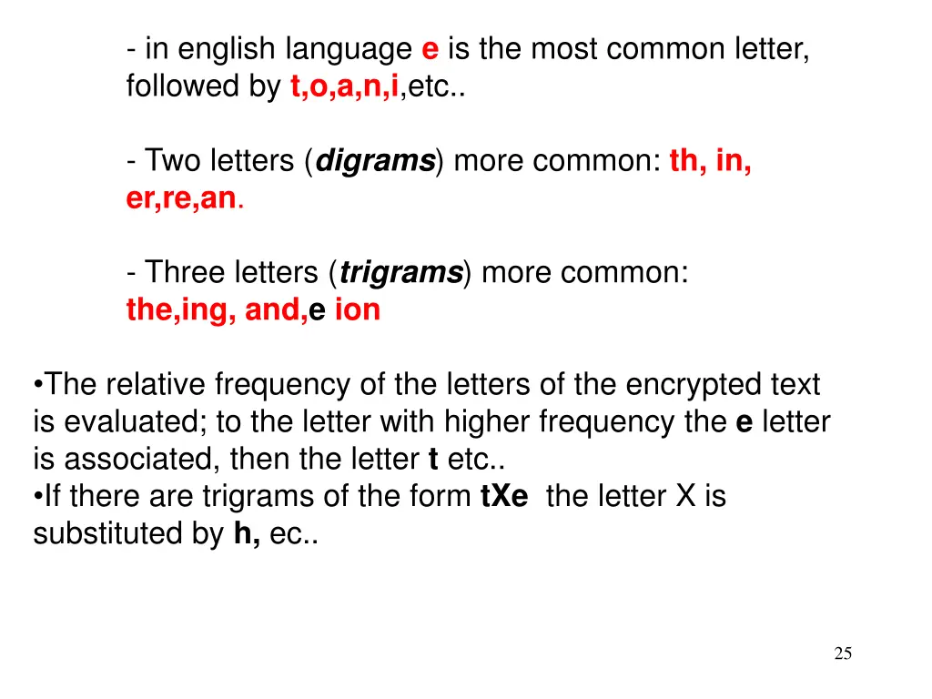 in english language e is the most common letter