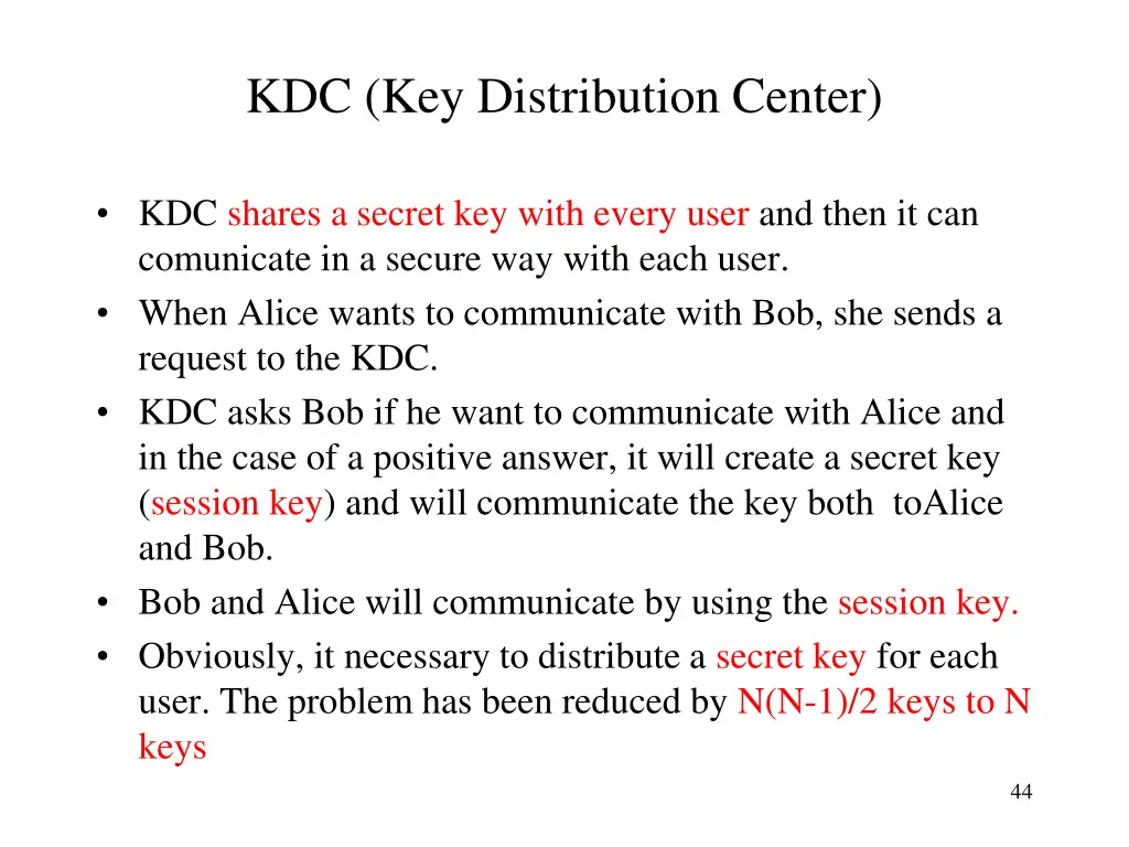 kdc key distribution center