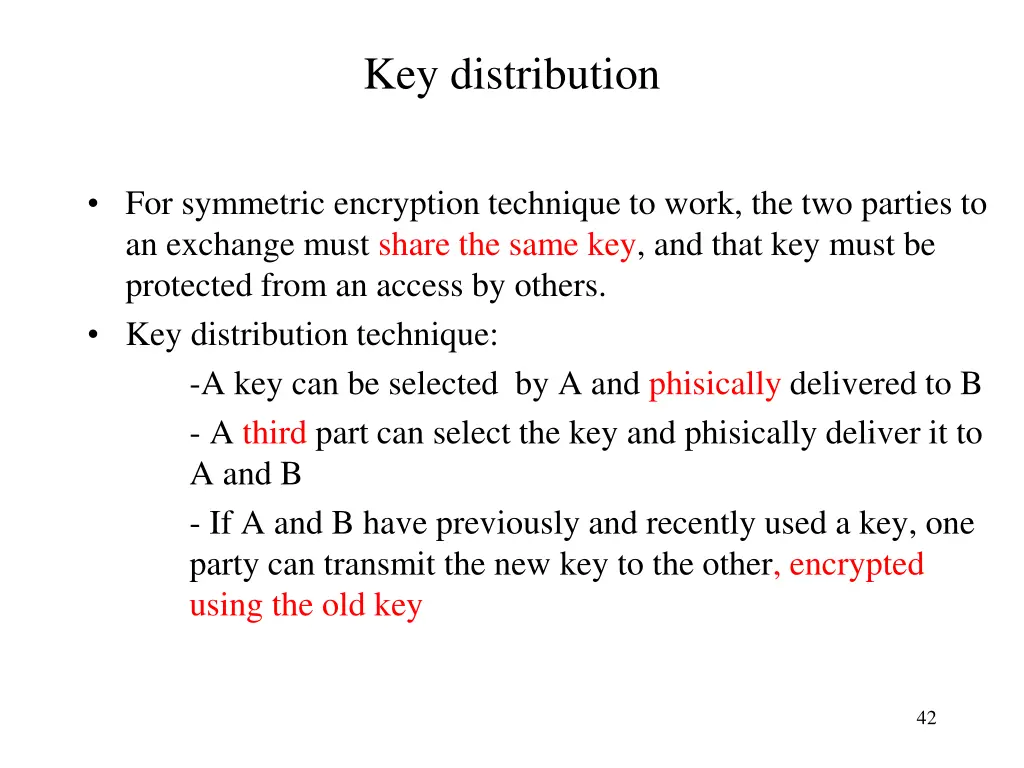 key distribution