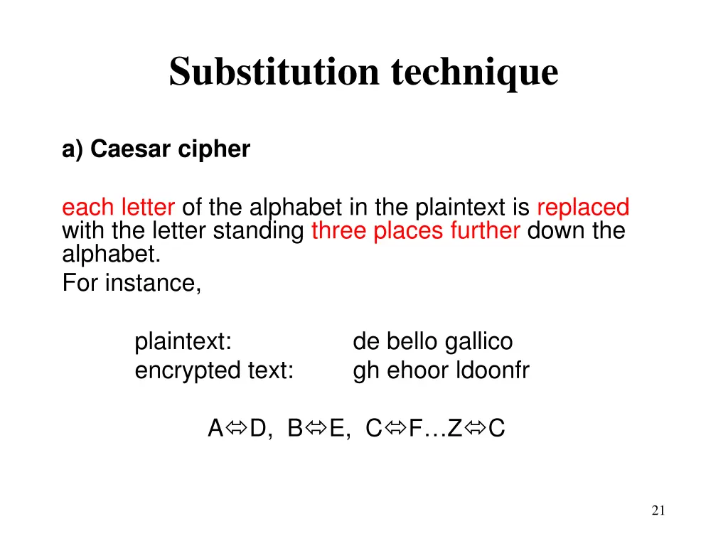 substitution technique