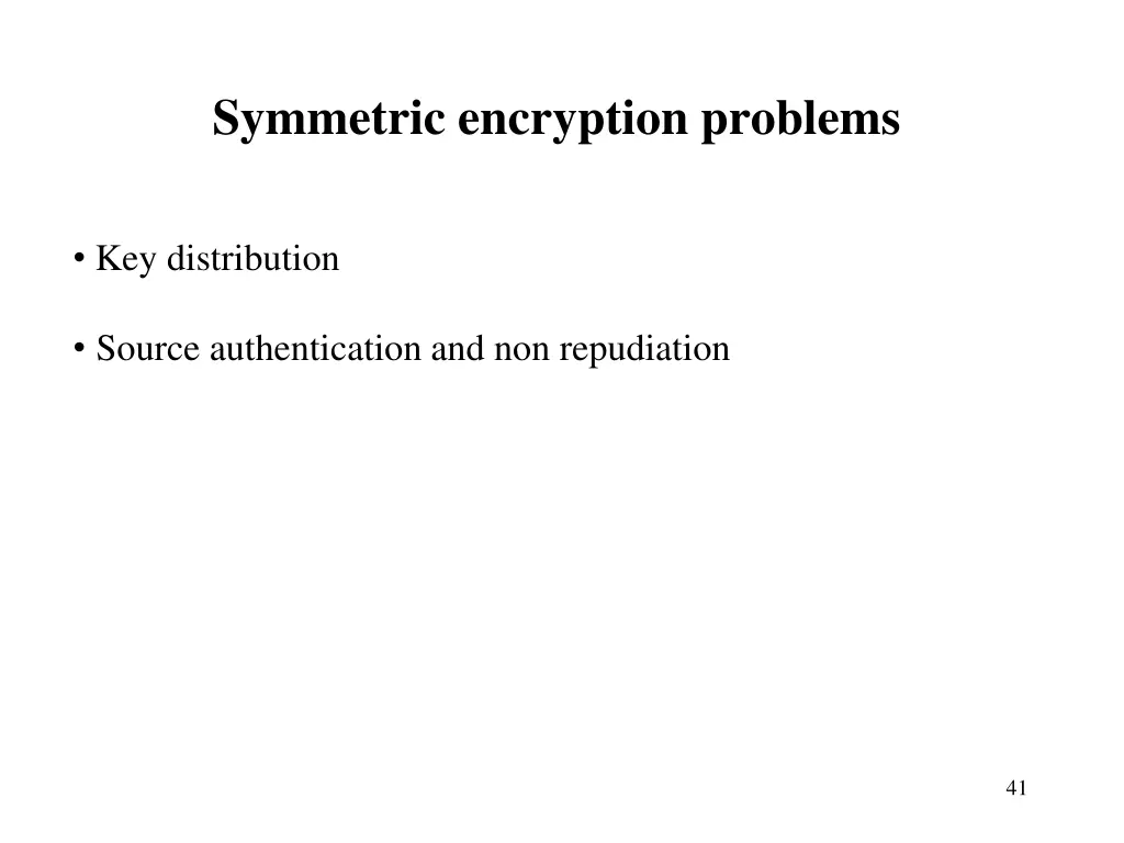 symmetric encryption problems