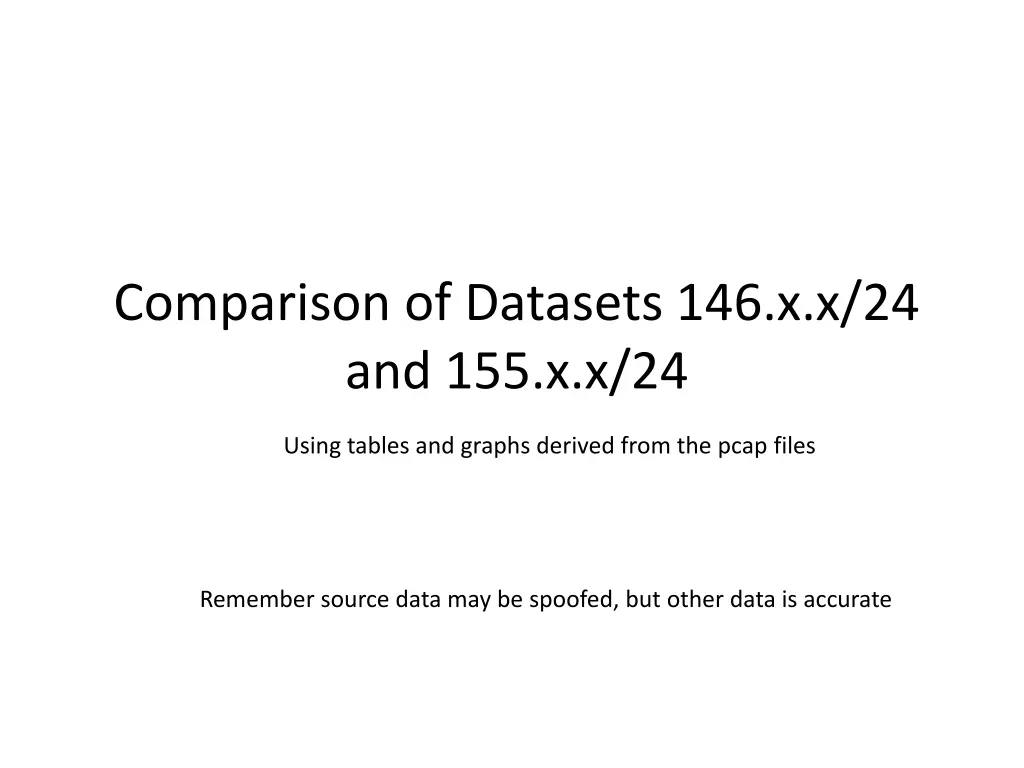 comparison of datasets 146 x x 24 and 155 x x 24