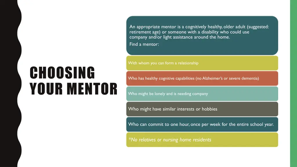 an appropriate mentor is a cognitively healthy