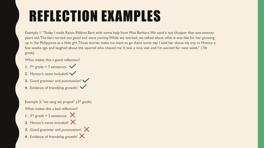 reflection examples