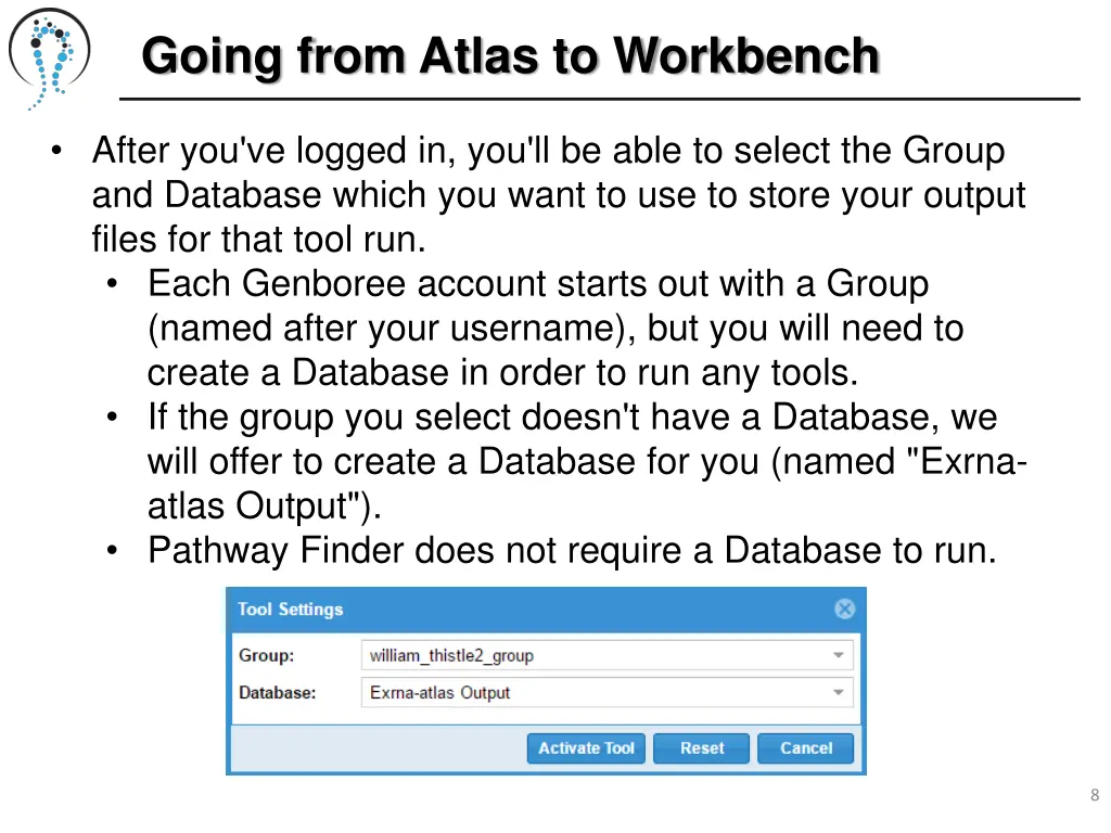 going from atlas to workbench 2