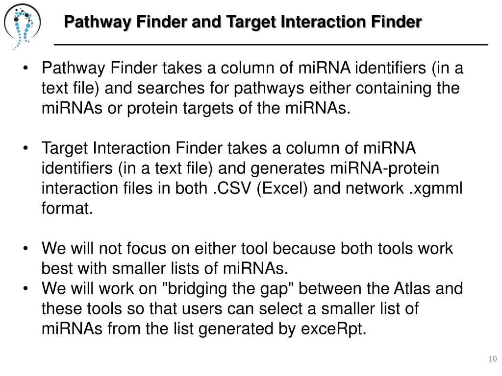 pathway finder and target interaction finder