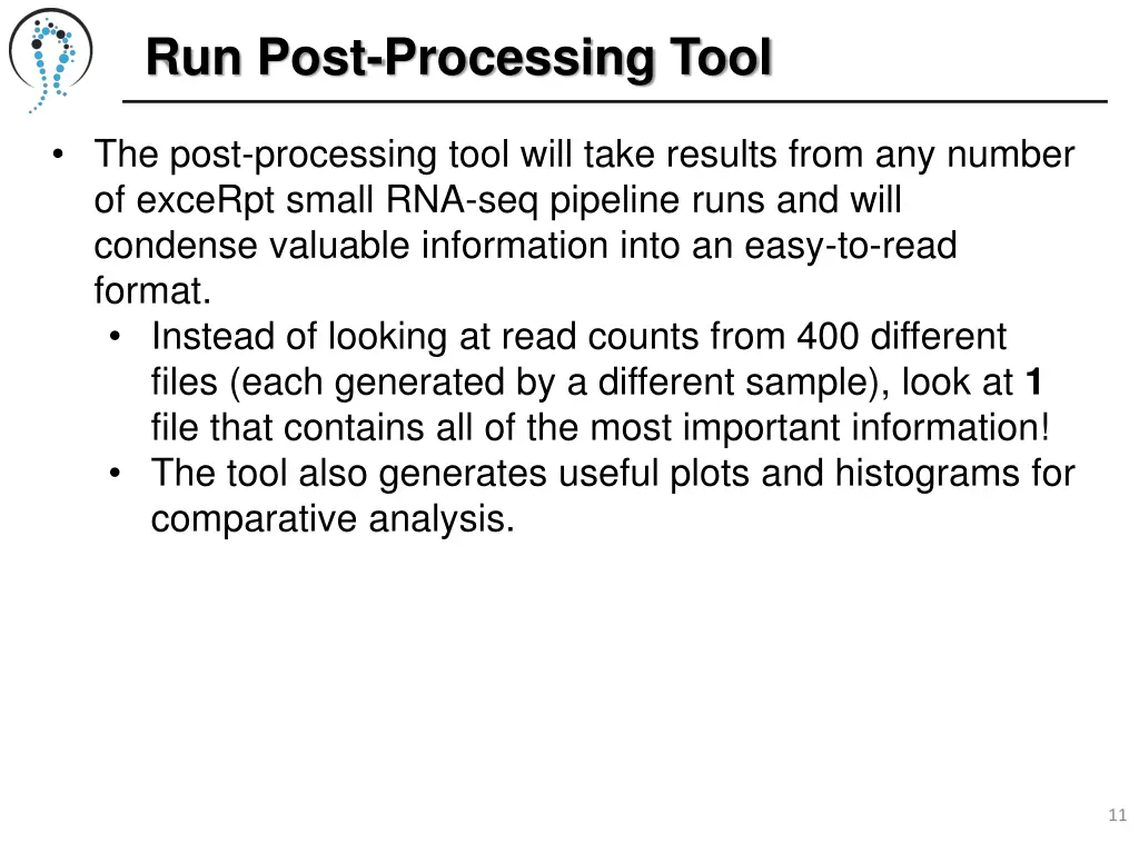 run post processing tool