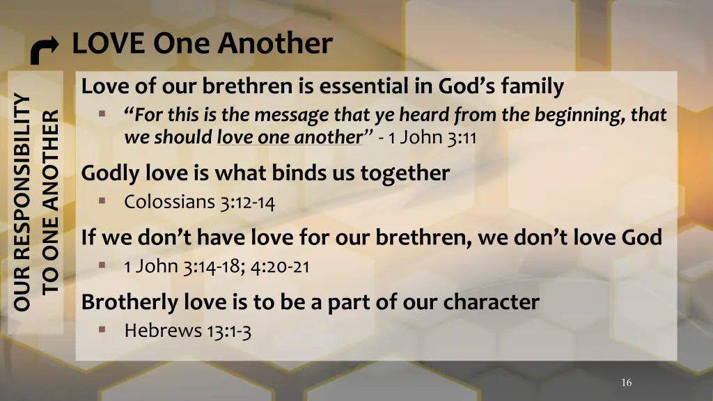 love one another