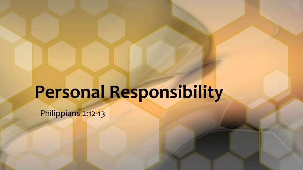 personal responsibility