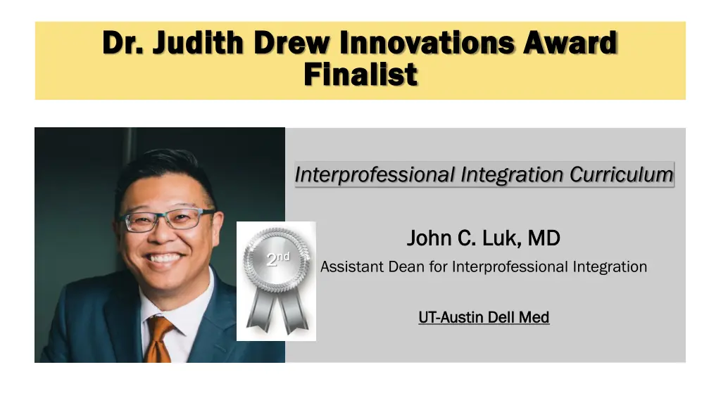 dr judith drew innovations award dr judith drew