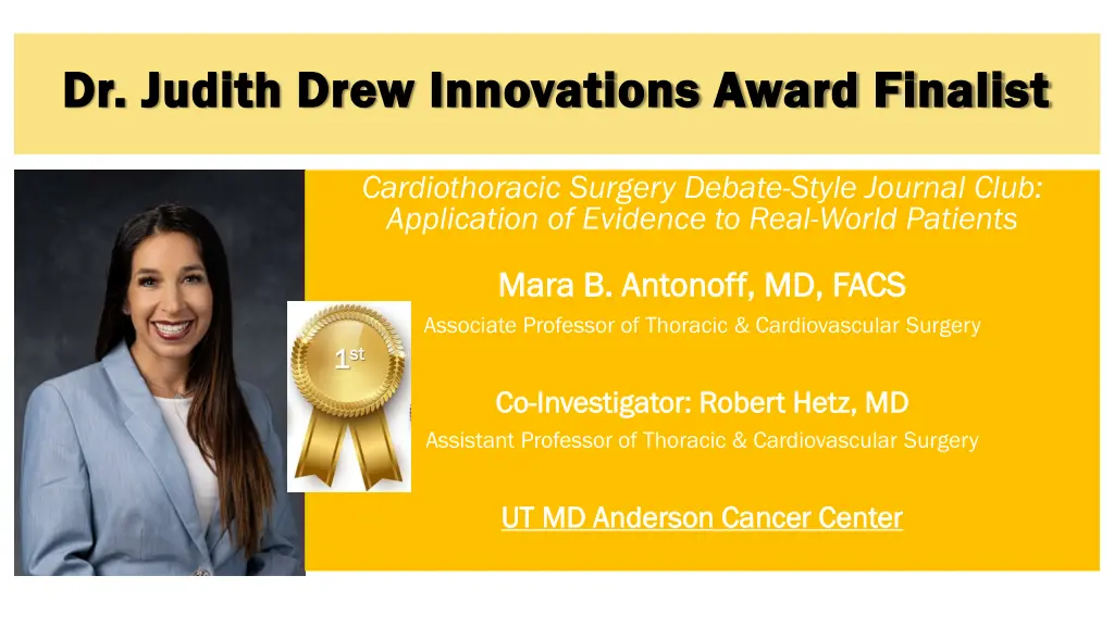 dr judith drew innovations award finalist 1