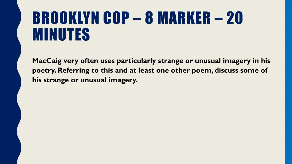 brooklyn cop 8 marker 20 minutes