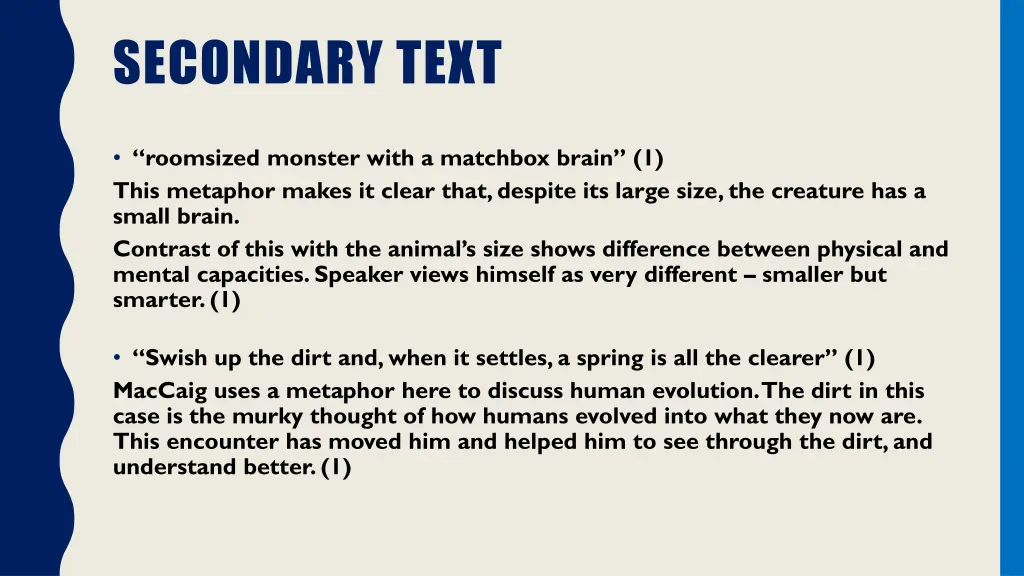 secondary text