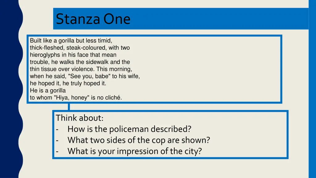 stanza one
