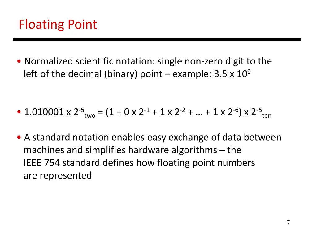 floating point