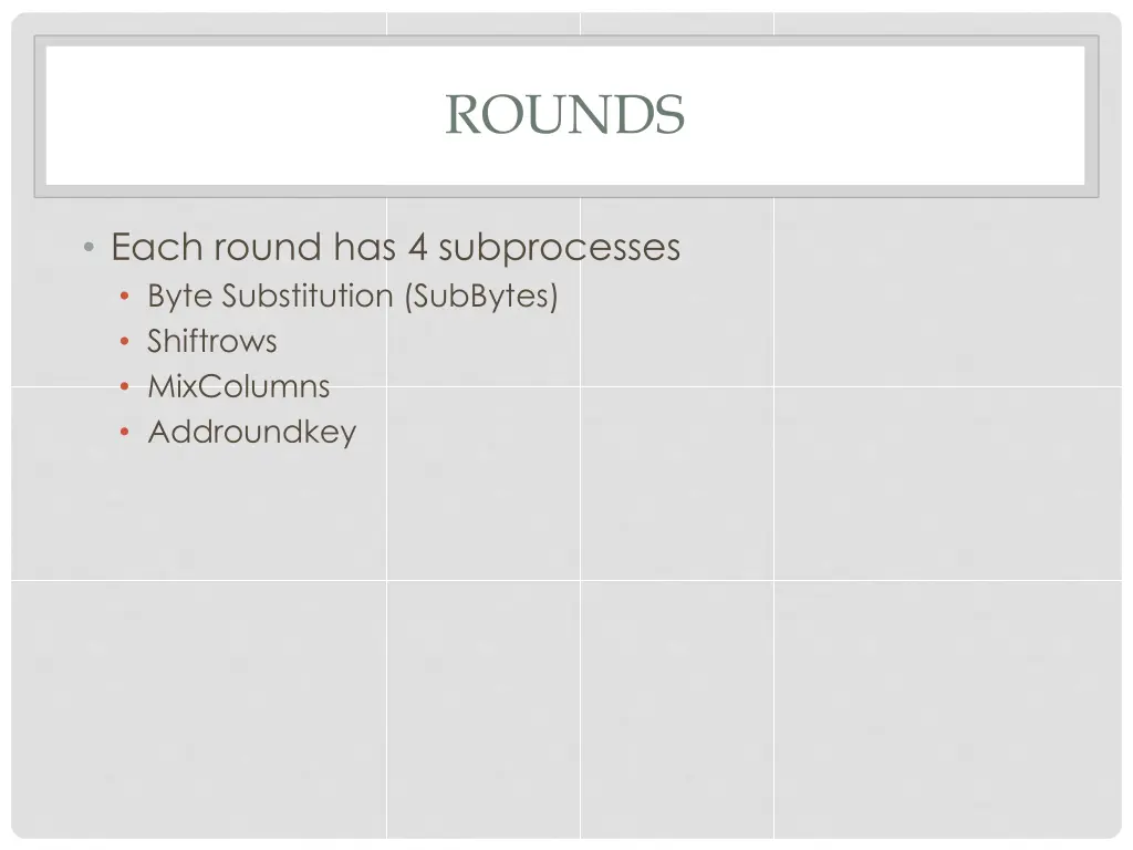 rounds