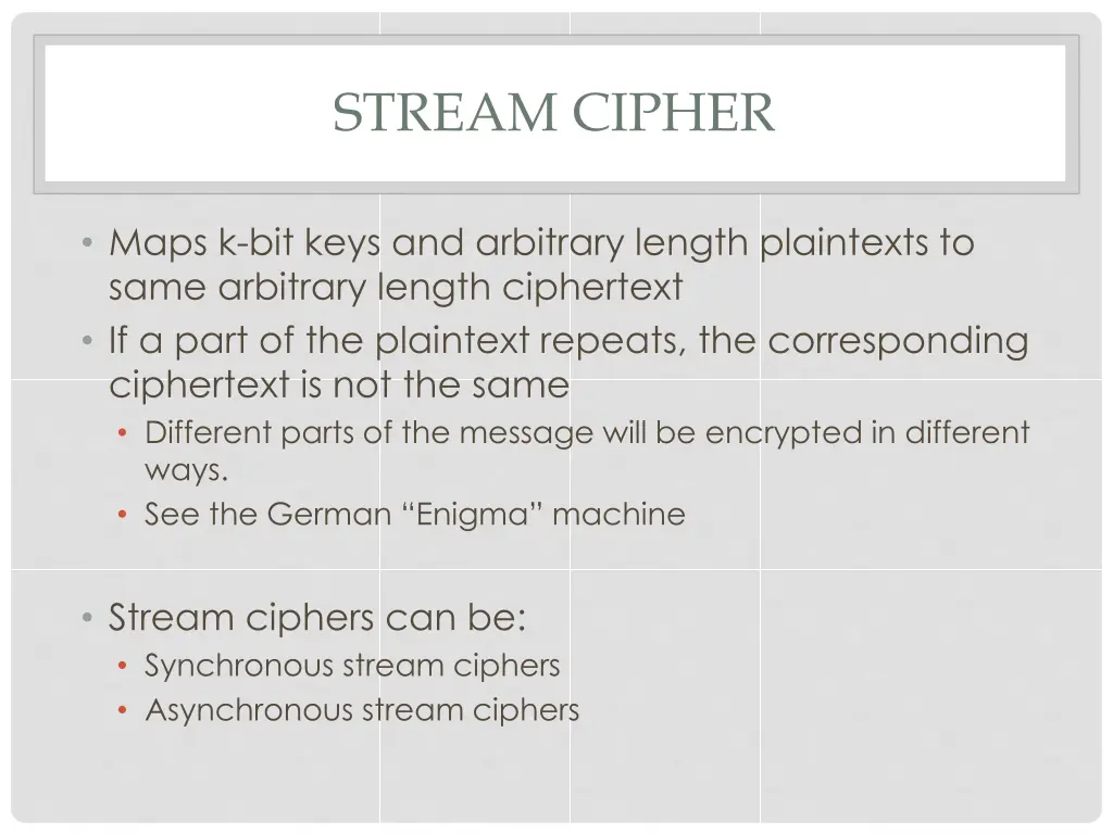stream cipher
