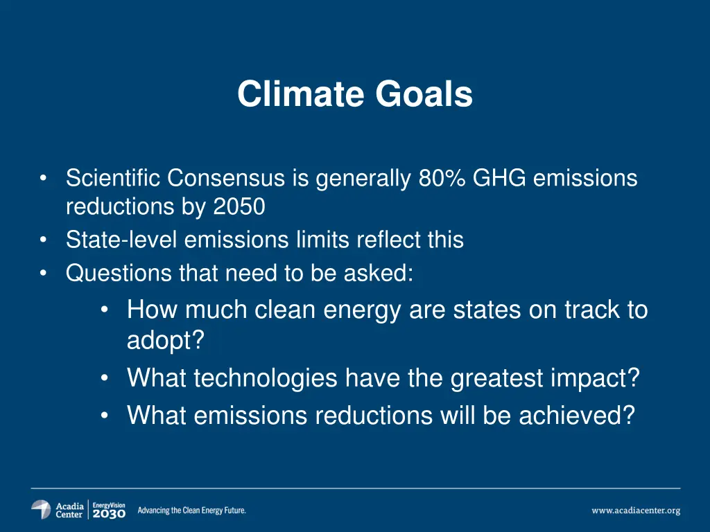 climate goals