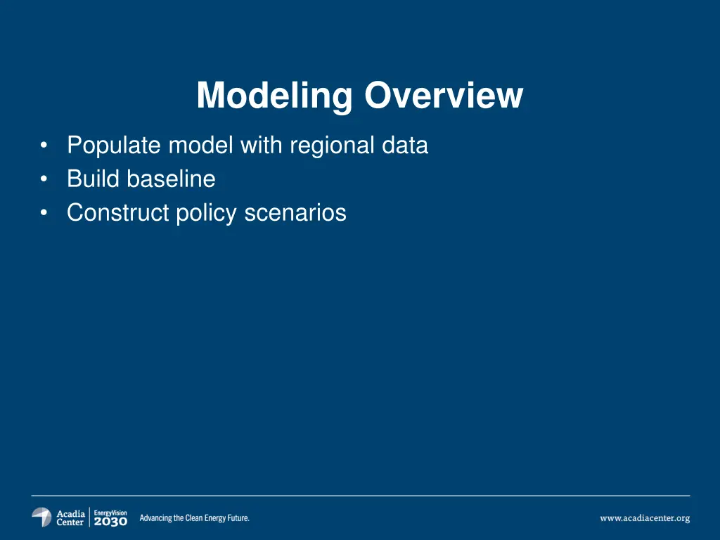 modeling overview