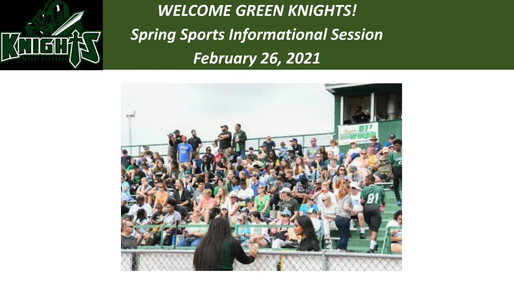 welcome green knights spring sports informational