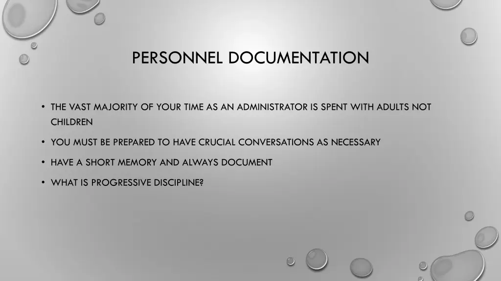 personnel documentation