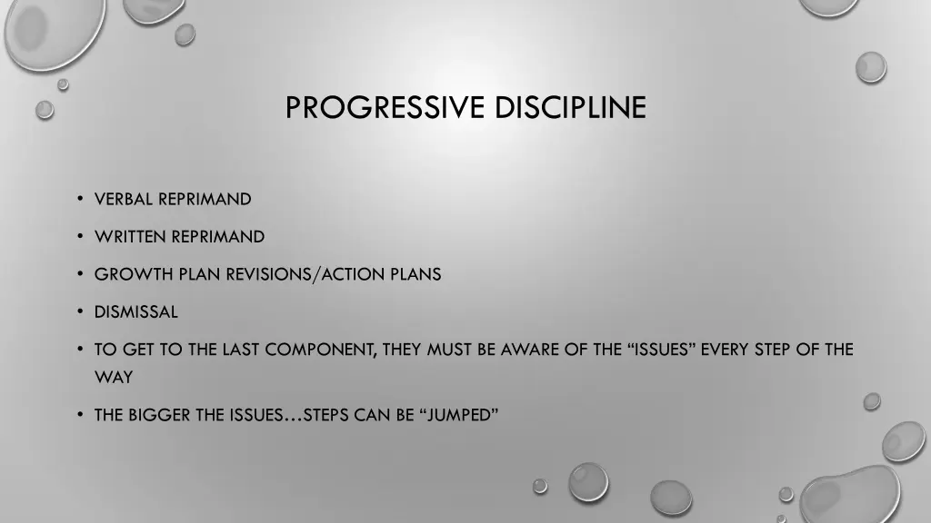 progressive discipline