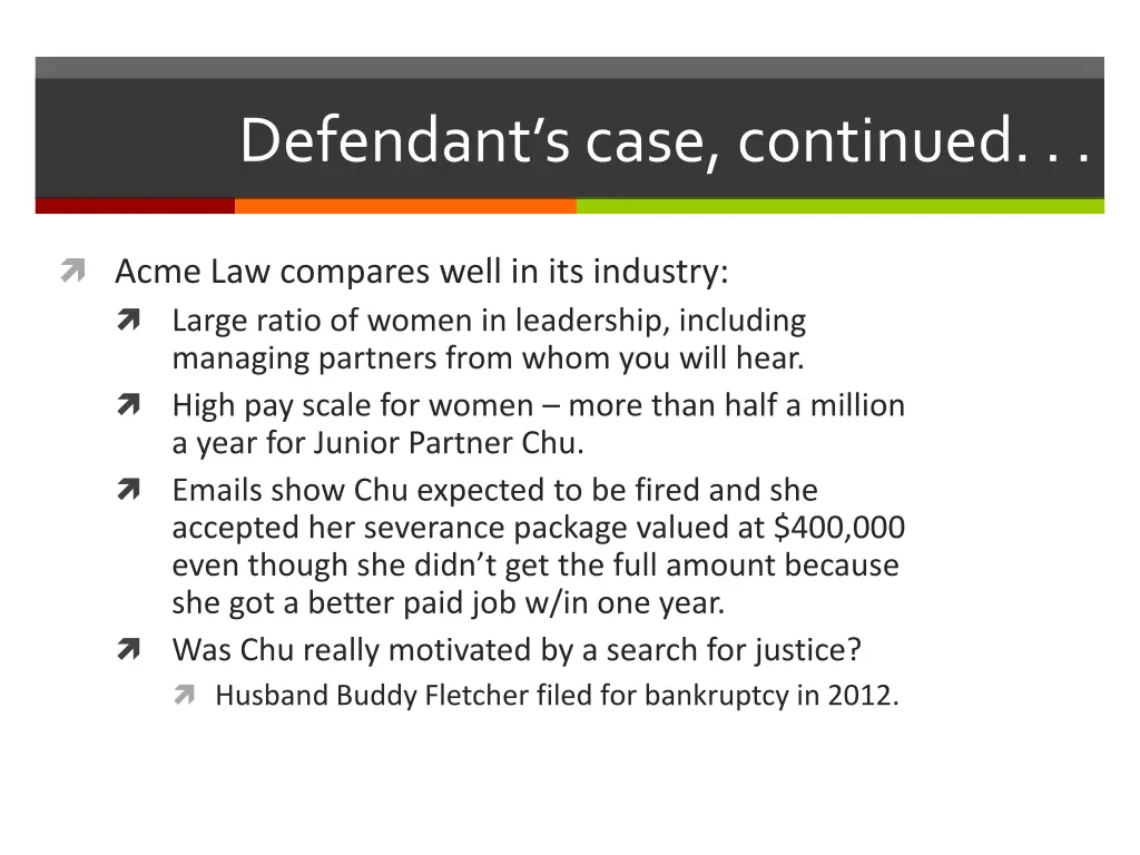 defendant s case continued