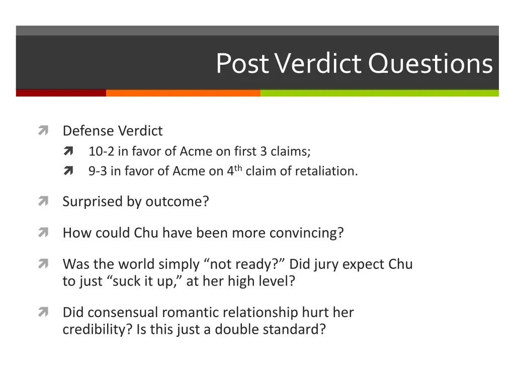 post verdict questions