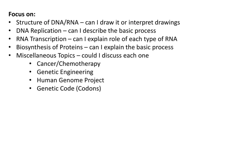 focus on structure of dna rna can i draw