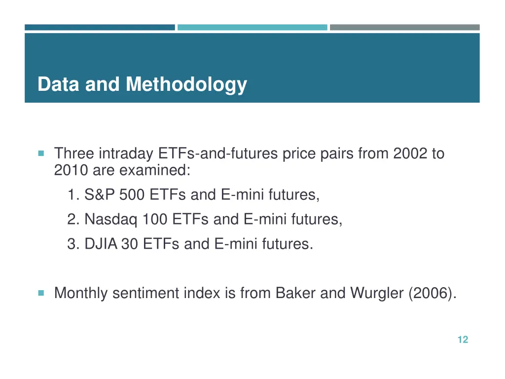 data and methodology