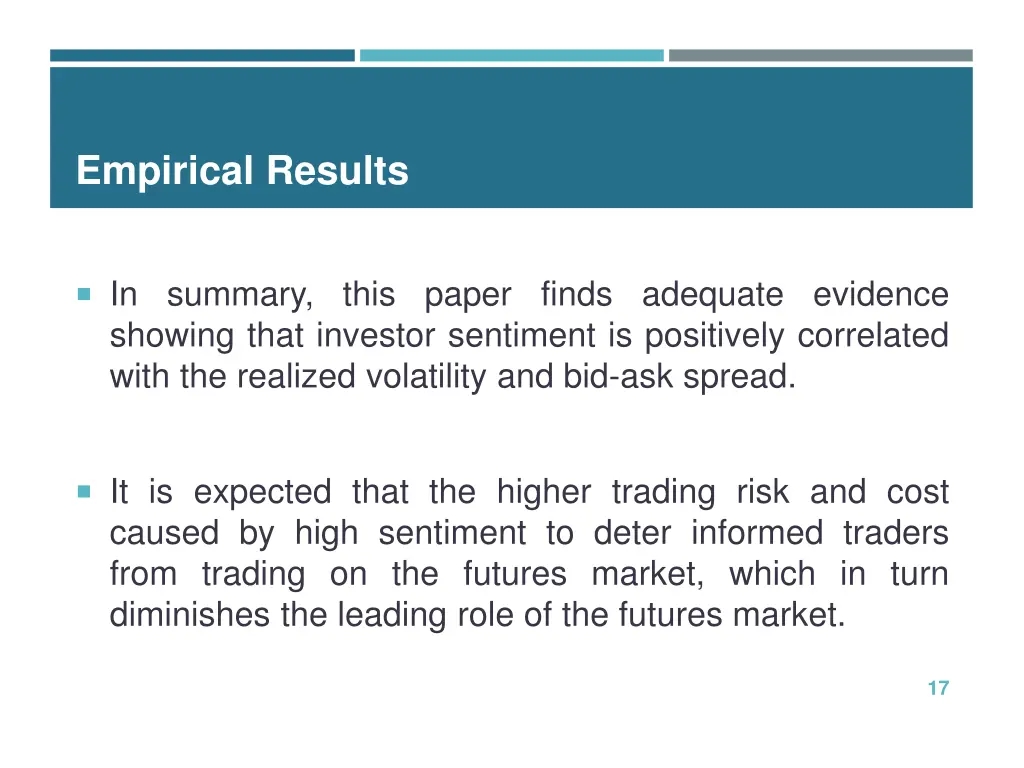 empirical results 1