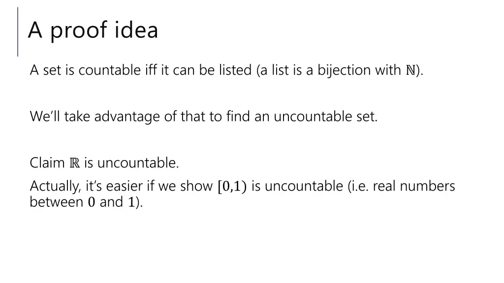 a proof idea