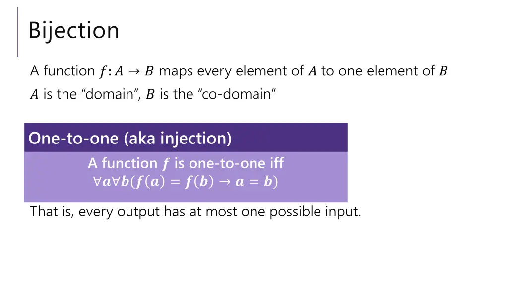 bijection