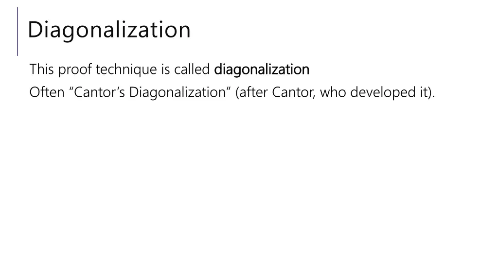 diagonalization