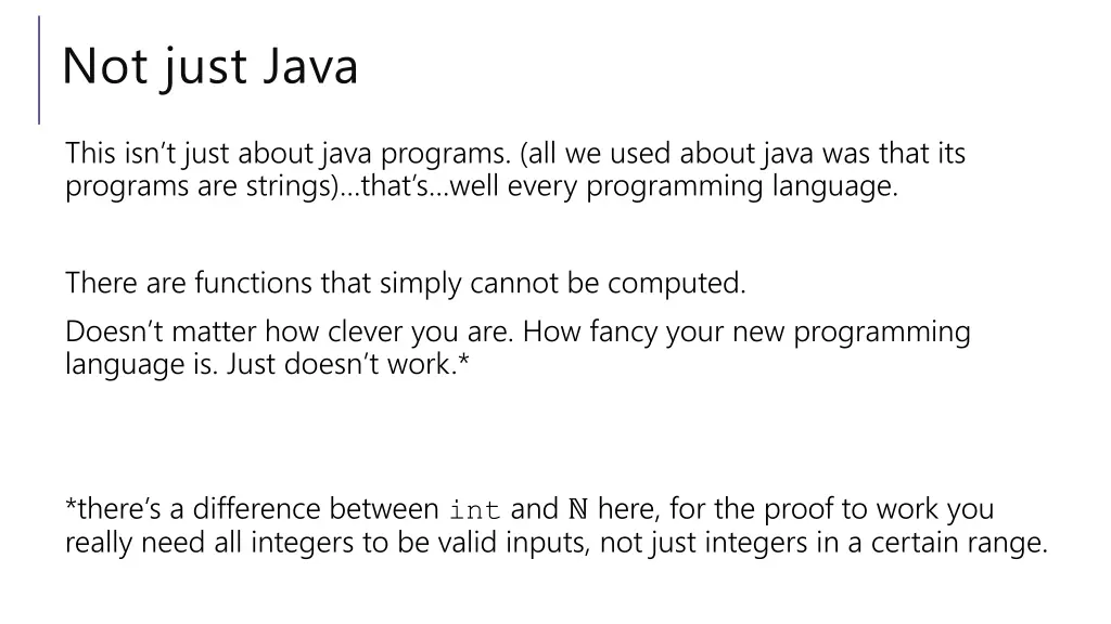 not just java