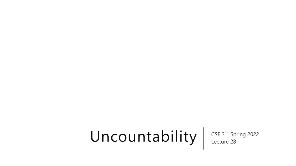 uncountability