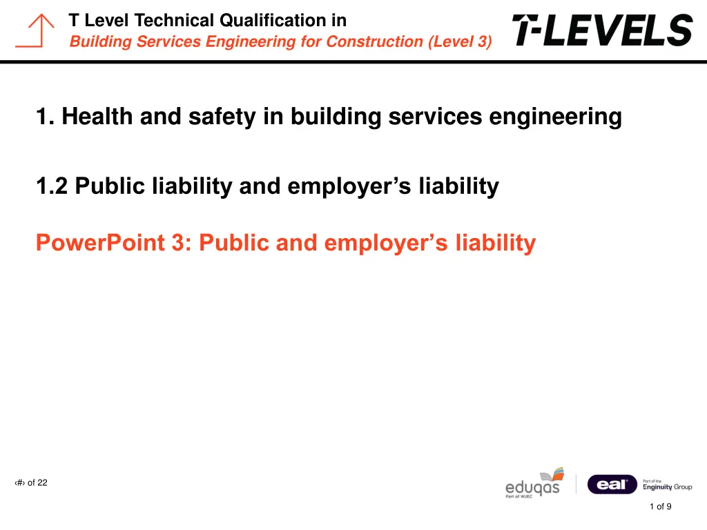 t level technical qualification in building