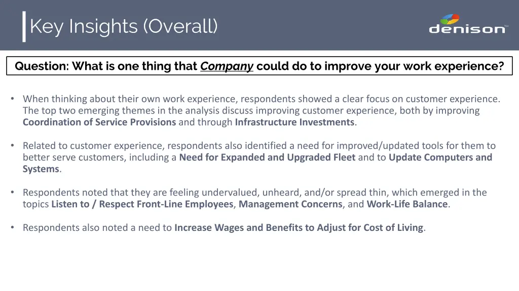 key insights overall