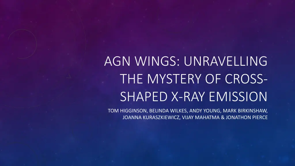 agn wings unravelling the mystery of cross shaped