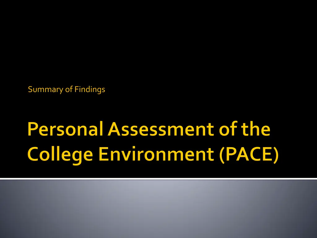 summary of findings