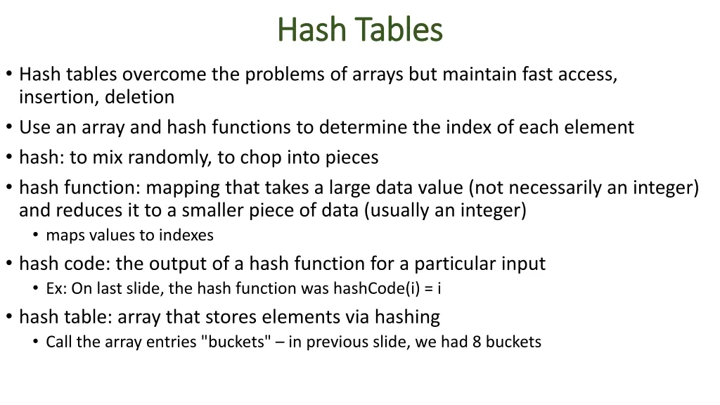 hash tables hash tables 1