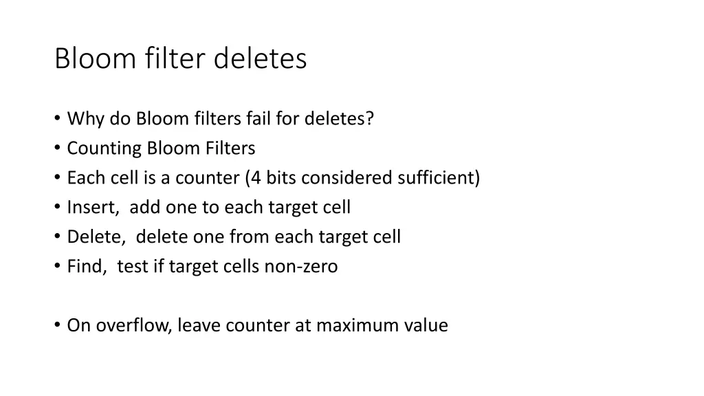 bloom filter deletes