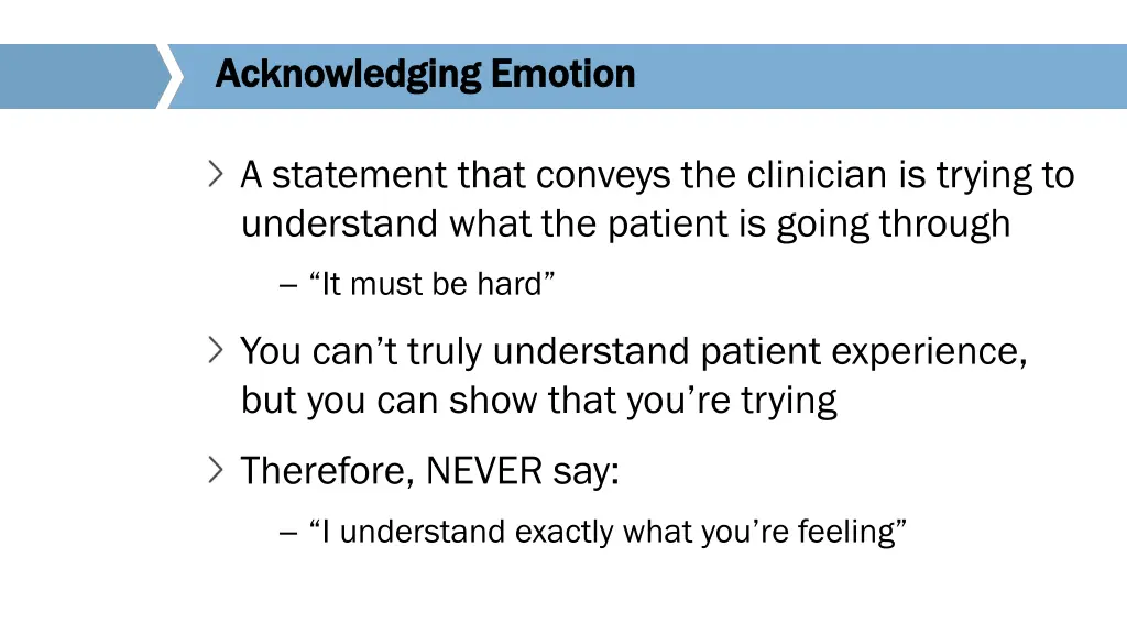 acknowledging emotion acknowledging emotion