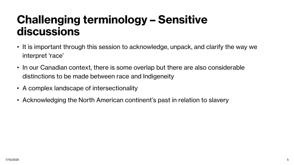 challenging terminology sensitive discussions