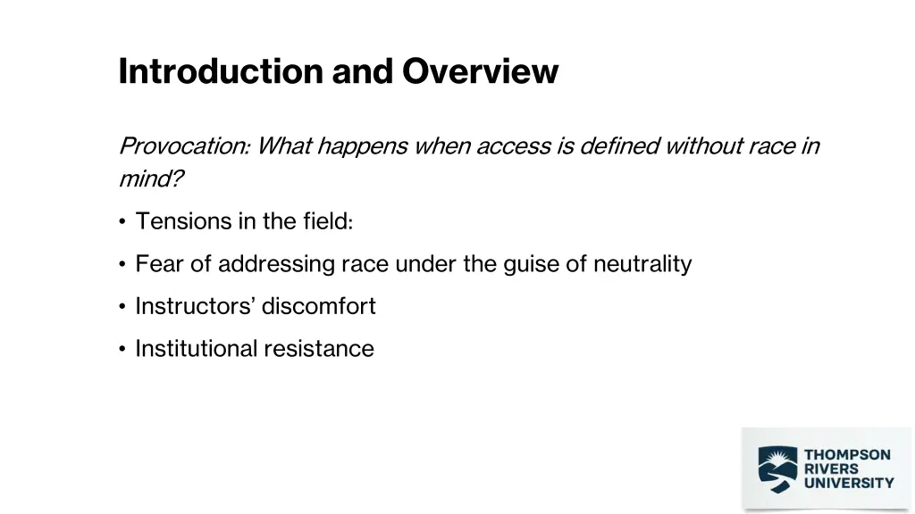 introduction and overview